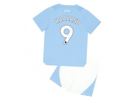 Manchester City Erling Haaland #9 Replika Babytøj Hjemmebanesæt Børn 2023-24 Kortærmet (+ Korte bukser)